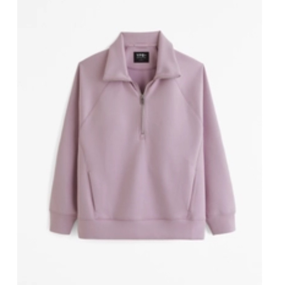 Abercrombie & Fitch YPB neoKNIT Half-Zip in Mauve Size Medium
